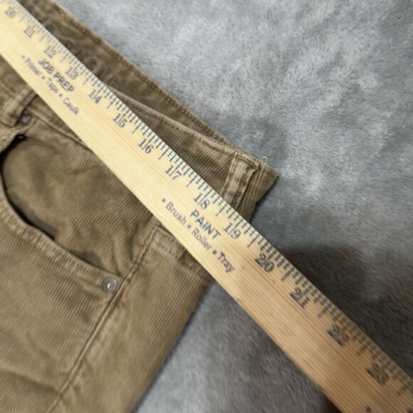 American Eagle Pants Mens 36X34 Brown Corduroy Straight Leg Khaki Tan Flex - Picture 7 of 11